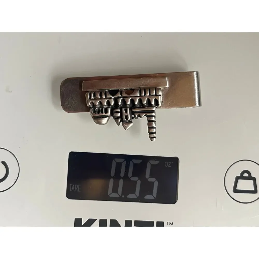 Judaica Sterling Silver 925 Handmade Jerusalem Money Clip
